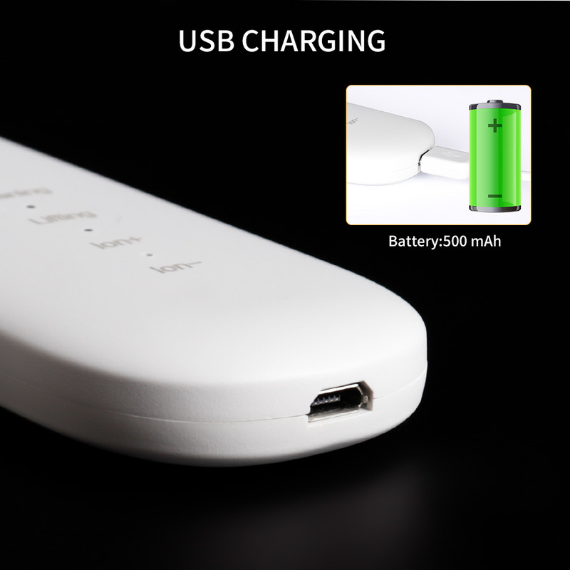 Scrubber cu ultrasunete EMS pentru piele Dispozitiv de îndepărtare a punctelor negre Ion Ance Curățare a porilor Aparat de înfrumusețare Lopată pentru piele Peeling Cleaner Lifting facial