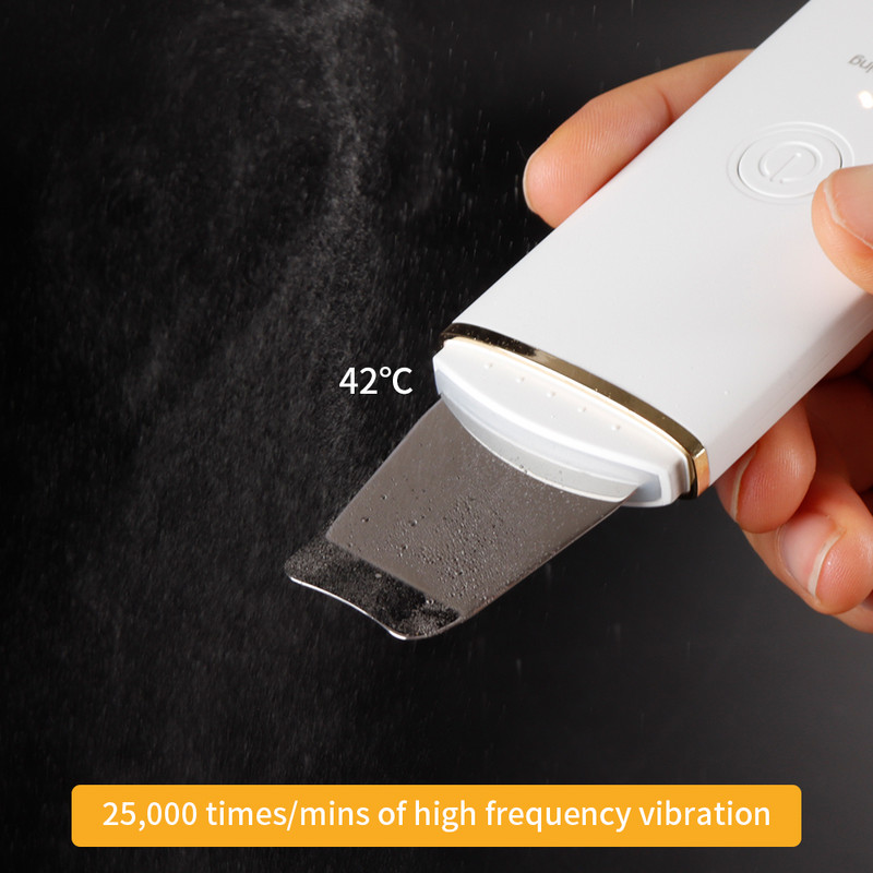 Scrubber cu ultrasunete EMS pentru piele Dispozitiv de îndepărtare a punctelor negre Ion Ance Curățare a porilor Aparat de înfrumusețare Lopată pentru piele Peeling Cleaner Lifting facial