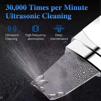 Ultrasonic Skin Scrubber Peeling Remover Blackhead Deep Face Cleaning Ultrasonic Ion Cleaner Pore Cleanser Facial Shovel Cleanser