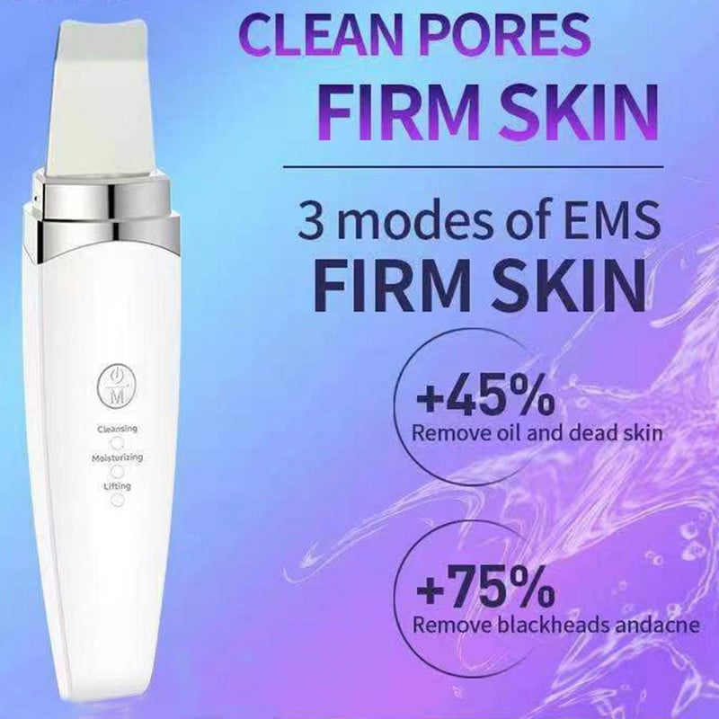 Ultrahangos bőrradír peeling mitesszer eltávolító mély arctisztító ultrahangos ionos pórustisztító arclapátos arctisztító
