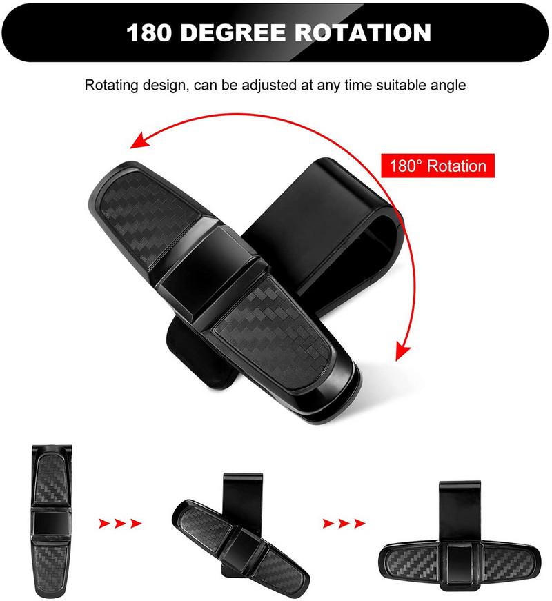 Θήκη γυαλιών αυτοκινήτου Φορητή κάρτα εισιτηρίου Σφιγκτήρας ηλίου αυτοκινήτου Κλιπ γυαλιών ηλίου ABS Θήκη γυαλιών γυαλιών θήκη αυτοκινήτου Αξεσουάρ αυτοκινήτου