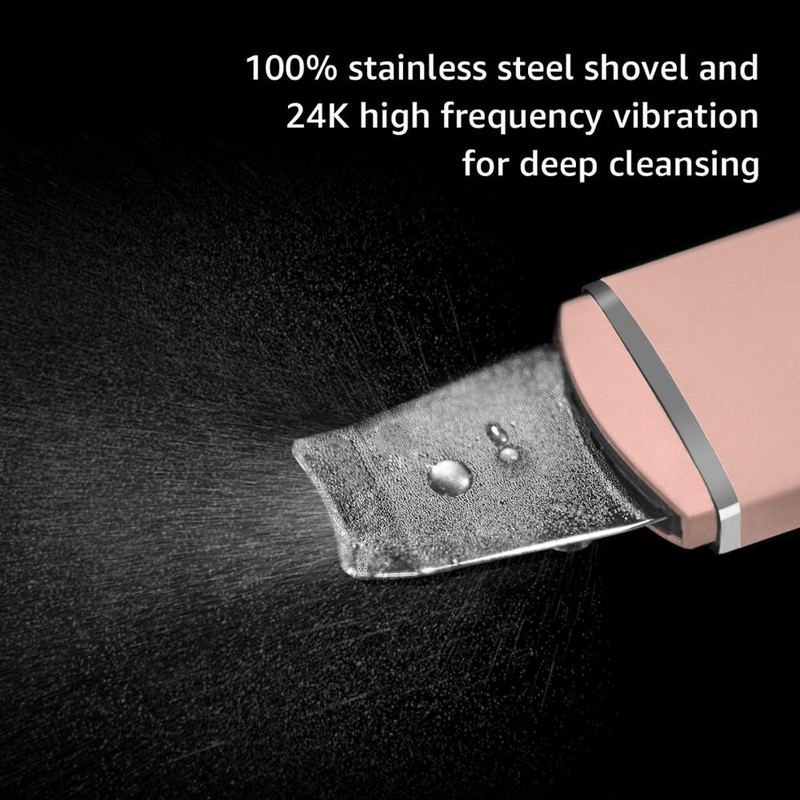 Ultrahangos bőrradír Beauty Instrument mitesszer eltávolító lapát Deep Clean arcmasszírozó kaparó peeling arc lifting