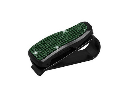 Clemă pentru ochelari cu stras de cristal pentru montaj pentru parasolar auto Suport pentru ochelari de soare Suport de fixare Accesorii pentru decorarea interioară a mașinii