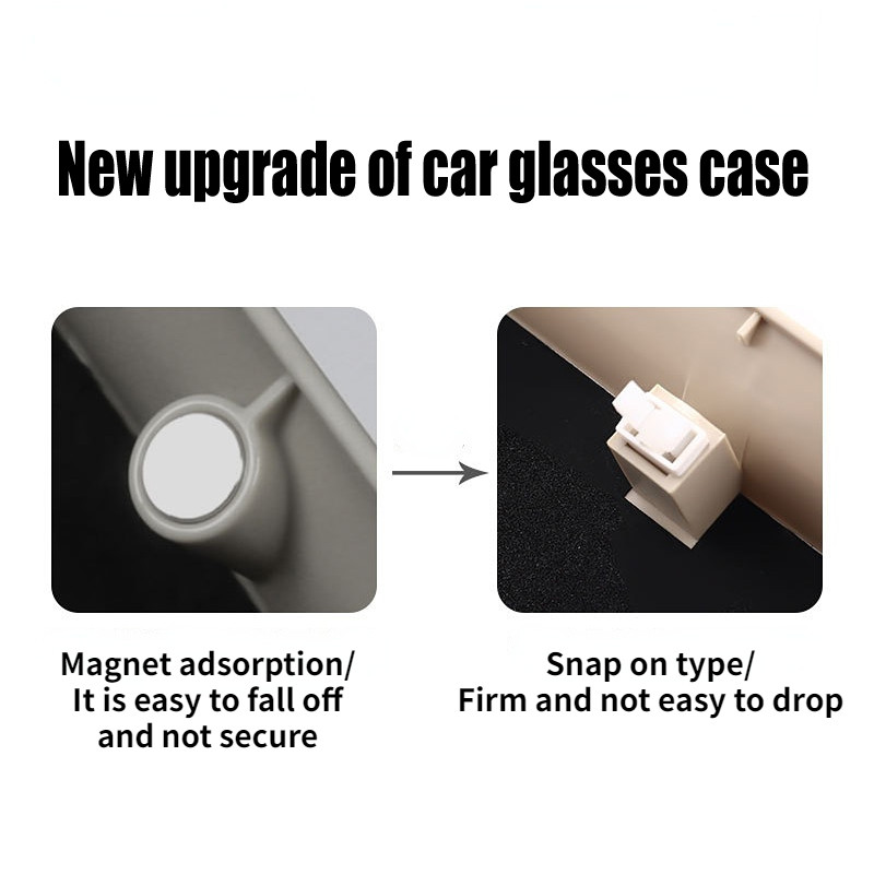 Szemüvegtartó Mágneses autós napellenző szemüveg tok rendező szemüveg tároló doboz tartó napellenző napernyő autós tartó szemüveghez