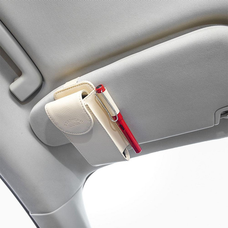 Suport pentru ochelari de soare pentru mașină Cutie de depozitare pentru ochelari pentru ochelari de soare pentru mașină Organizator de carcasă pentru ochelari din piele PU Accesorii interioare auto