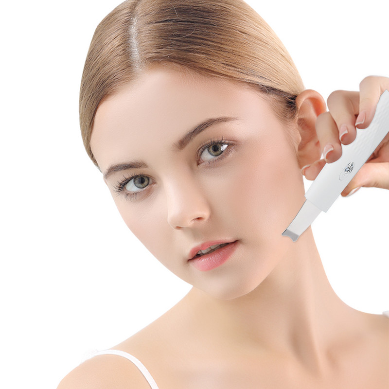 Ultrahangos bőrradír vibrációs arc spatula mitesszer eltávolító arcradír lapát Tiszta kavitációs peeling arc lifting