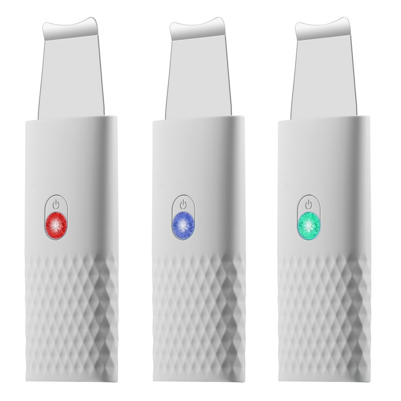 Ultrahangos bőrradír vibrációs arc spatula mitesszer eltávolító arcradír lapát Tiszta kavitációs peeling arc lifting