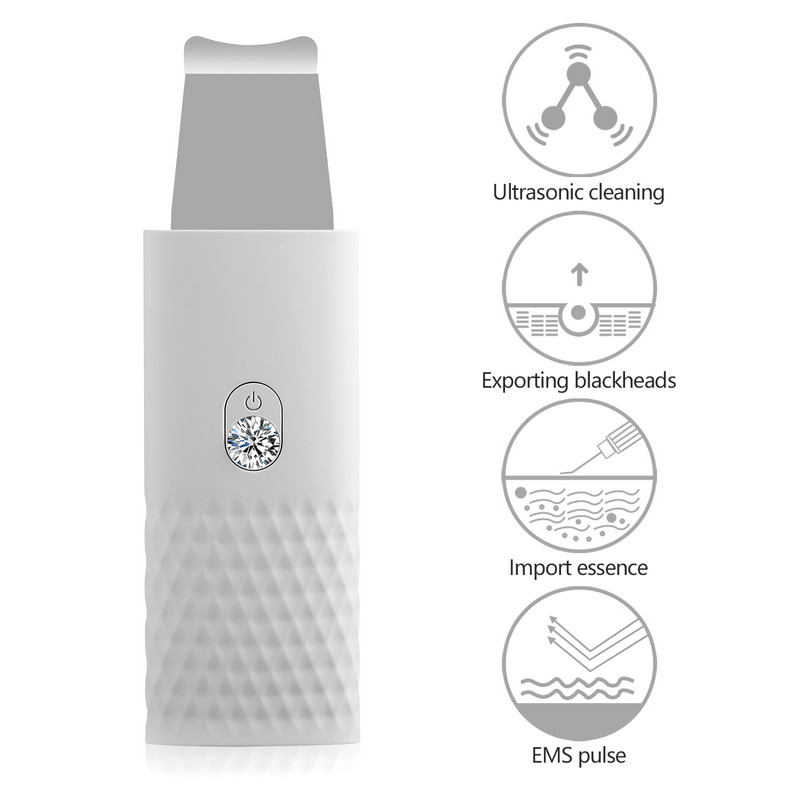 Ultrahangos bőrradír vibrációs arc spatula mitesszer eltávolító arcradír lapát Tiszta kavitációs peeling arc lifting