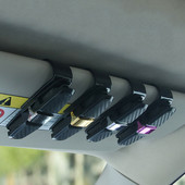 Auto aksesuāri Salons Auto Brilles Korpuss Auto Saulessargs Briļļu Turētājs Saulesbrilles Klipu karšu Turētājs Brilles Aksesuāri 1gab