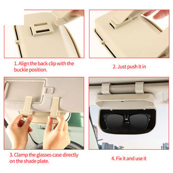 Θήκη αυτοκινήτου για γυαλιά Auto Glasses Holder Magnetic Truck Car Sun Visor Glasses Case Organizer Glasses Box Holder Visor Shade