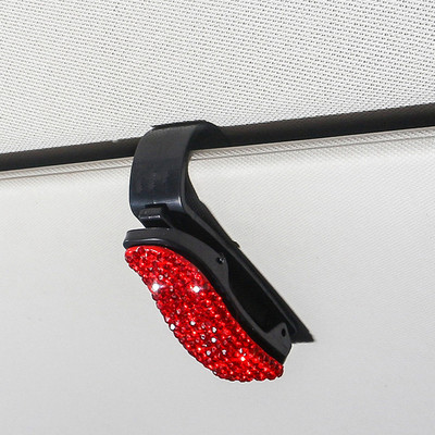 Rhinestone γυαλιά αυτοκινήτου Κλιπ αλεξήλιο Τύπος γυαλιά ηλίου Θήκη γυαλιών ηλίου Auto Eyewears Κλιπ κάρτα Bill Ticket Organizer Εσωτερικά προμήθειες