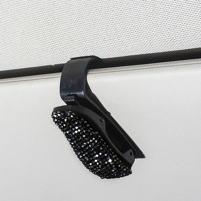 Rhinestone γυαλιά αυτοκινήτου Κλιπ αλεξήλιο Τύπος γυαλιά ηλίου Θήκη γυαλιών ηλίου Auto Eyewears Κλιπ κάρτα Bill Ticket Organizer Εσωτερικά προμήθειες