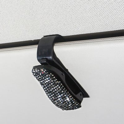 Rhinestone γυαλιά αυτοκινήτου Κλιπ αλεξήλιο Τύπος γυαλιά ηλίου Θήκη γυαλιών ηλίου Auto Eyewears Κλιπ κάρτα Bill Ticket Organizer Εσωτερικά προμήθειες