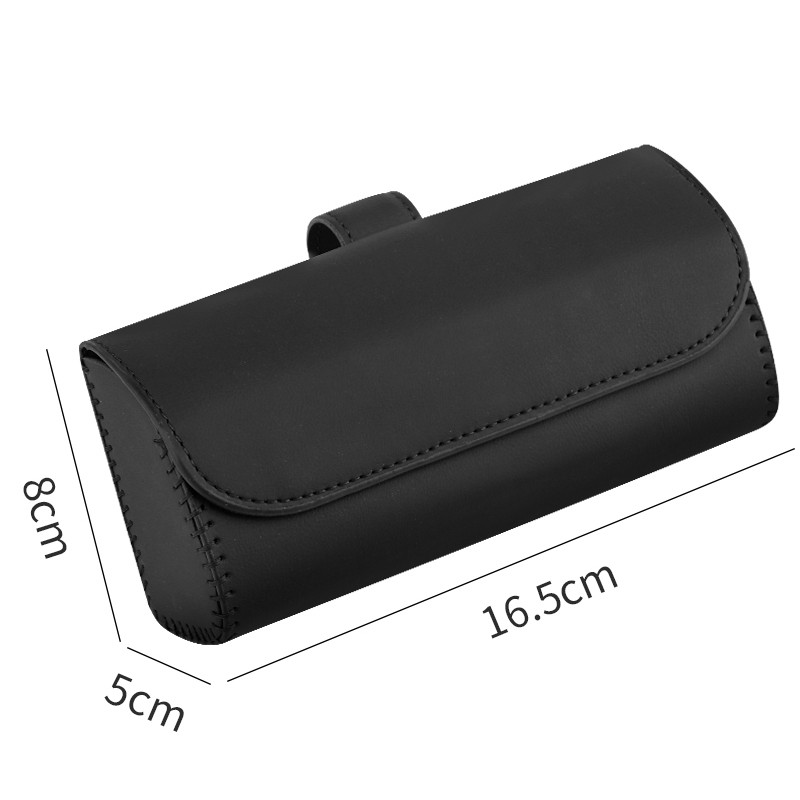 Automobilinis skydelis saulės akinių dėklas Clip Kabykla Magnetinis Užsegimas Akinių laikiklis PU Oda Dėžutė Akinių laikiklis Automobilio vidus