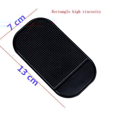 13 * 7 cm automašīnas neslīdošs paklājs, automātisks silikona iekšpuses informācijas panelis, tālruņa pretslīdes uzglabāšanas paklājiņš, kas paredzēts automašīnām mobilo tālruņu automašīnas aksesuāri