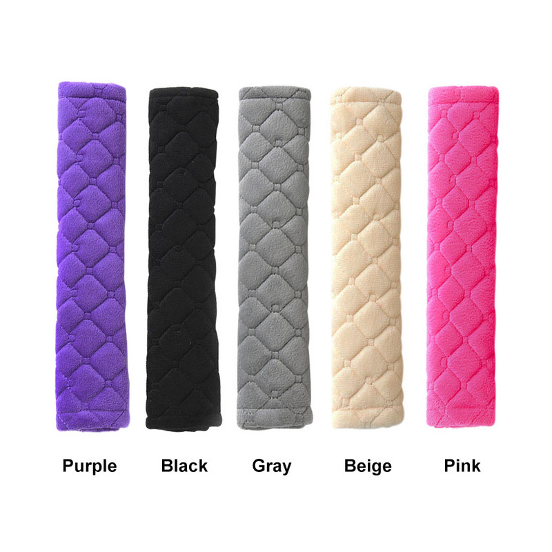 1 poros universalus automobilio saugos diržo užvalkalas, išsiuvinėtas pliušinis automobilio saugos diržo užvalkalas, reguliuojamas pečių kilimėlis, automobilio vidaus apdaila