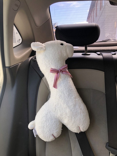 1 PC Jastuk za sigurnosni pojas žirafa u automobilu jastučići za ramena jastuk za vrat Jastuk za izvlačenje iz crtića Sigurnosni pojas za automobil jastučići za ramena navlaka za pojas