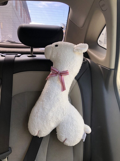 1 PC Jastuk za sigurnosni pojas žirafa u automobilu jastučići za ramena jastuk za vrat Jastuk za izvlačenje iz crtića Sigurnosni pojas za automobil jastučići za ramena navlaka za pojas