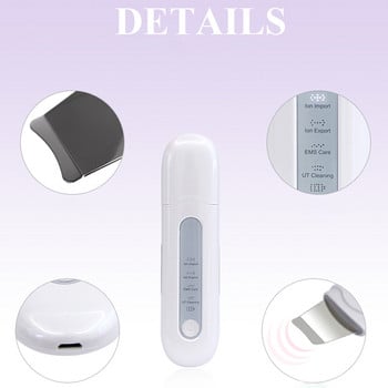 Ultrasonic Skin Scrubber Electric Deep Face Cleaning Machine Peeling Shovel Facial Blackhead Pore Cleaner Skin Care Life Device