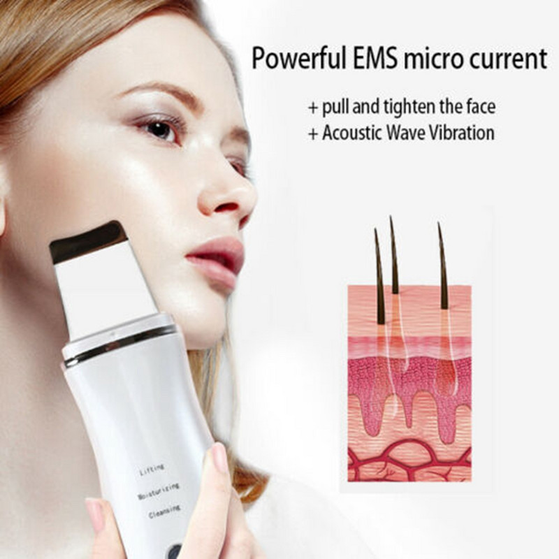 Ultrazvučni stroj za ribanje kože Lopatica za čišćenje lica Čišćenje lica Kavitacijski piling Piling crne kože