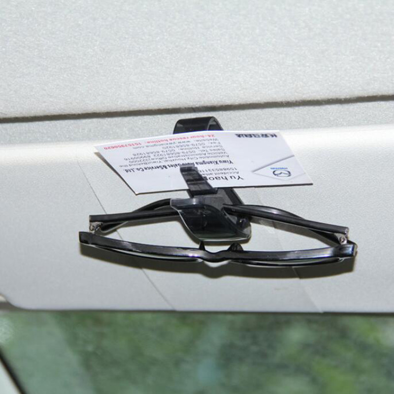 KAWOO Hot Sale Automobilių priedai Skydelis nuo saulės Akiniai akiniai Akiniai Kortelės rašiklis Abs Nešiojami segtukai Bilietų laikiklio stovas 1vnt.