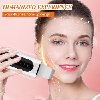 Ultrasonic Cleanser Skin Scrubber Facial Shovel Deep Cleaning Blackhead Remover Dead Peeling Cavitation Ion EMS Lift Beauty