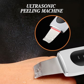 Ultrasonic Cleanser Skin Scrubber Facial Shovel Deep Cleaning Blackhead Remover Dead Peeling Cavitation Ion EMS Lift Beauty