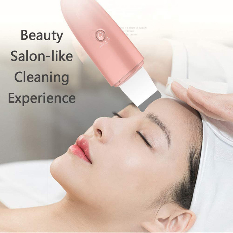 Ultrahangos bőrradír arc mitesszer szennyeződés eltávolítása Sonic Deep Face Cleaning Spatula Exfoliator Facial Lifting fehérítő gép