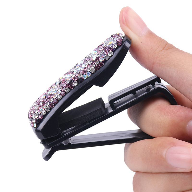 1 vnt Kalnų krištolinio akmens deimantų dekoravimo segtukas nuo saulės, akinių laikiklis, sąvaržos segtukas, nešiojami akiniai nuo saulės, akiniai, automobilio interjero reikmenys