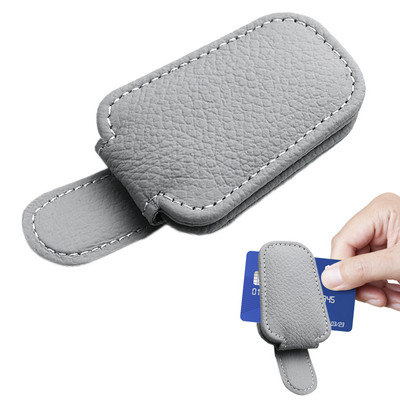 Automobilių saulės akinių laikiklis Patvarus odinis akinių nuo saulės laikiklis akinių segtukas Bilietų kortelių segtukas Akinių tvirtinimas Automobilių priedai