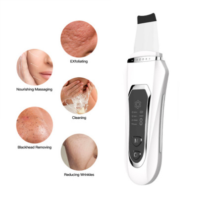 Ultrahangos arctisztító mitesszer eltávolító akne pórusos arctisztító EMS Face Lift peeling lapát Ion ultrahangos bőrradír