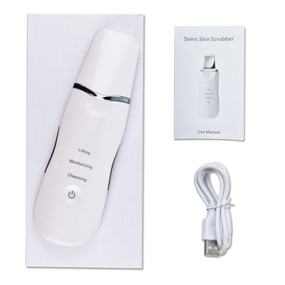 Ultrahangos bőrradír Arc mitesszer akne eltávolító készülék peeling lapát hámlasztó Clean Machine arc vibrációs masszírozó