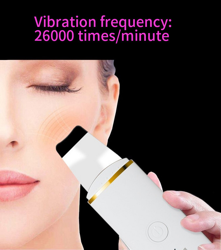 Ultrahangos bőrradír arc pórustisztító mély arctisztító gép peeling lapát Arc bőrradír lifting gép