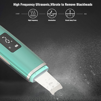 Ultrasonic Facial Skin Scrubber Pore Cleaner Ion Acne Remover Peeling Shovel Cleanser EMS Face Lift Massager Περιποίηση δέρματος