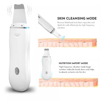 Ultrasonic Skin Scrubber Pore Cleaner Facial Peeling Deep Face Cleaning Sonic Peeling EMS Μασάζ προσώπου ραδιοσυχνοτήτων