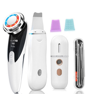 Ultrahangos bőrradír pórustisztító arcpeeling mélytisztítás Sonic Peeling EMS rádiófrekvenciás arcmasszírozó