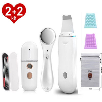 Ultrahangos bőrradír pórustisztító arcpeeling mélytisztítás Sonic Peeling EMS rádiófrekvenciás arcmasszírozó
