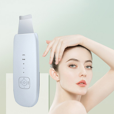 Scrubber cu ultrasunete pentru piele facială Dispozitiv de îndepărtare a punctelor negre de ioni Peeling lopată Spatulă de față Masaj de îngrijire a pielii Curățător de față Mașină de ridicare