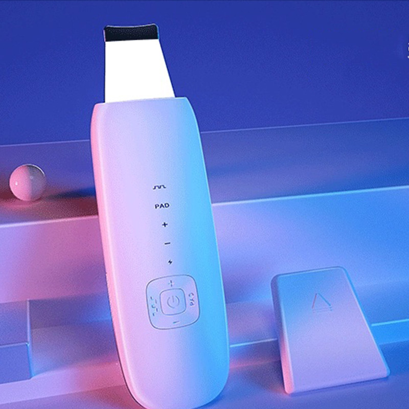 Ultrahangos arcbőrradír ionos mitesszer eltávolító peeling lapát Arc spatula bőrápoló masszírozó arctisztító lift lift gép