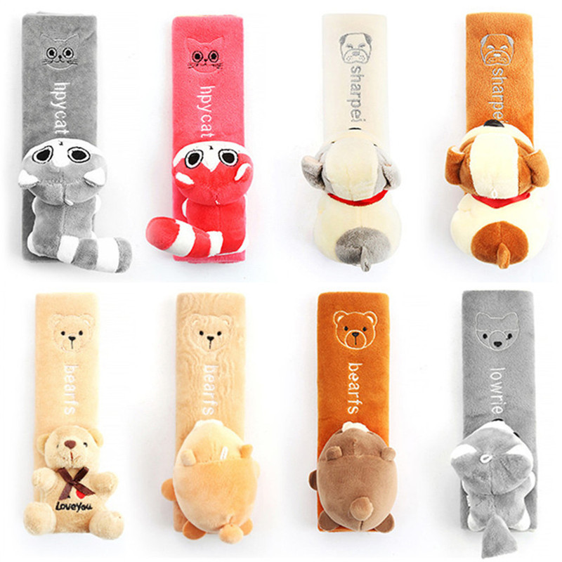 Cu desene animate drăguț capac centură de siguranță centură de siguranță pernă pentru cureaua de umăr pernă de protecție pentru copii/copii ornamente cu animale de jucărie