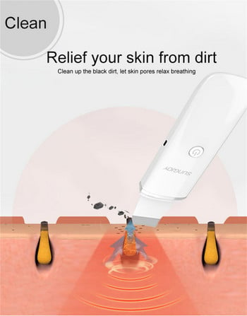 Skin Ultrasonic Scrubber Deep Face Cleaning Machine Peeling Shovel Facial Pore Cleaner Face Skin Scrubber Lift Machine