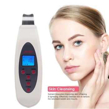 Ultrasonic Exfoliating Clean Tone Upgrade Red Dot Button Facial Scraper Cleansing Acne Removal Facial Massager