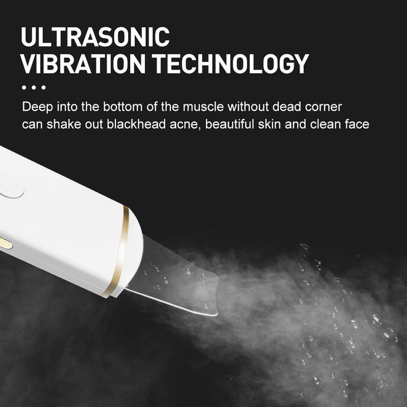 Ultrahangos bőrradír arctisztító ion akne mitesszer eltávolító peeling lapát tisztító arcmasszírozó arc lifting gép