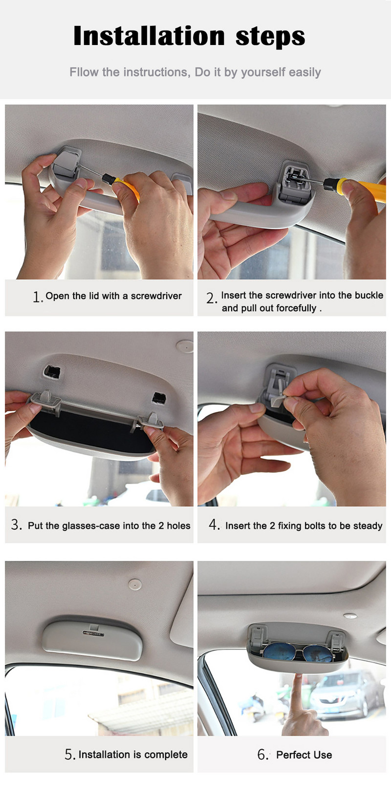 Auto päikeseprillide hoidik päikeseprillide hoiukarp Volkswagen VW Tiguan MK2 2017 - 2021 Passat B8 Touran 2016 - 2021