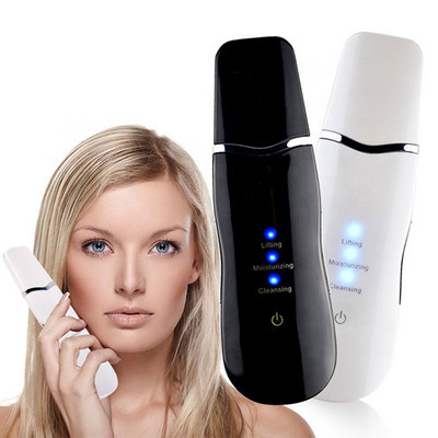 Scrubber cu ultrasunete pentru piele Spatulă cu vibrații pentru îndepărtarea punctelor negre Scrubber facial lopată Curățare cavitație Peeling Lifting facial