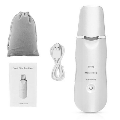 Ultrahangos bőrradír vibrációs arc spatula mitesszer eltávolító arcradír lapát Tiszta kavitációs peeling arc lifting