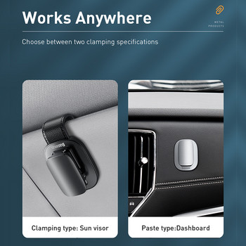 Βάση γυαλιών ηλίου αυτοκινήτου Baseus Sun Visor Glasses Clip Auto Interior Organizer Αξεσουάρ αυτοκινήτου Γυαλιά αποθήκευσης Κλιπ γυαλιών