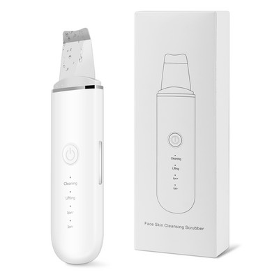 Újratölthető ultrahangos arctisztító bőr ultrahang gép súroló tisztító vibráció mitesszer eltávolító arc pórus peeling