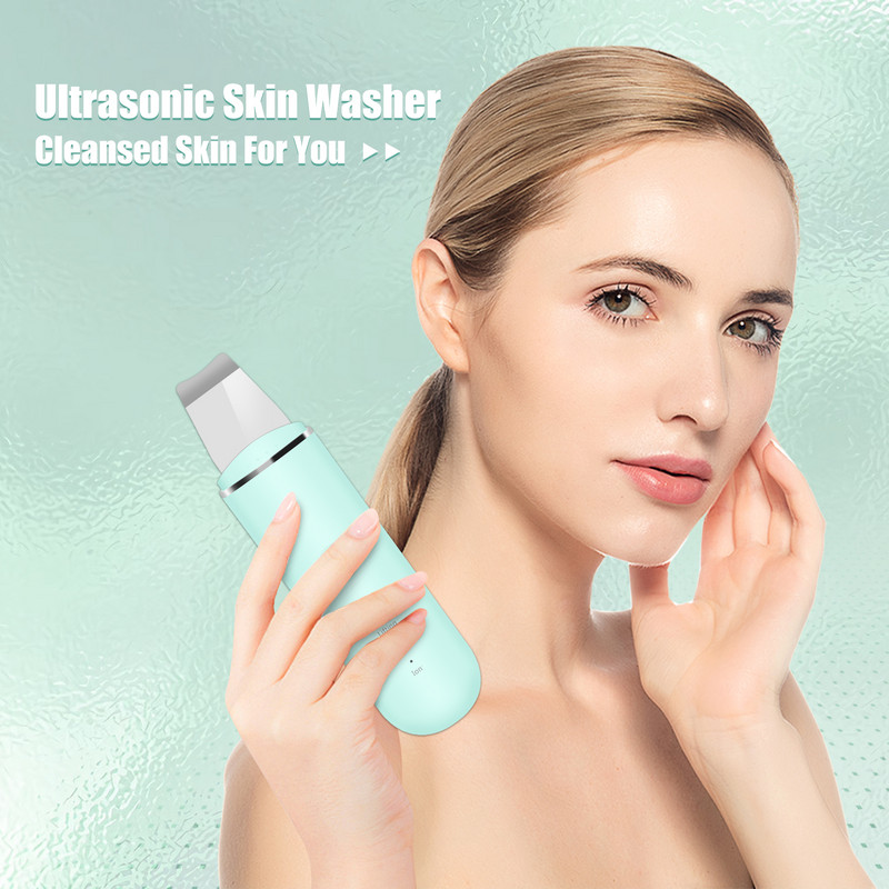 Újratölthető ultrahangos arctisztító bőr ultrahang gép súroló tisztító vibráció mitesszer eltávolító arc pórus peeling