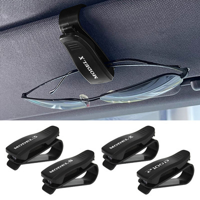 Clip pentru ochelari de mașină Vizor de soare Ochelari de soare Suport pentru carcasă pentru bilete Închidere automată Accesorii auto pentru Tesla Model 3 XSY P100D SpaceX